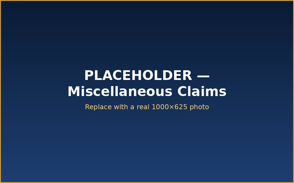 Commercial property and miscellaneous claims